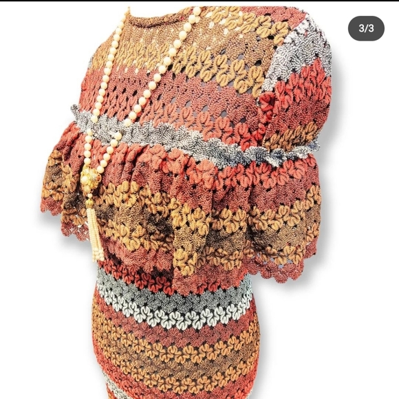 Handmade dress size 16 (fits 14-20). see through. beautiful. - Picture 3 of 7